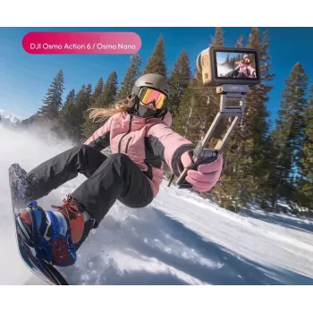 ULANZI MA37 Magnētiskais mini statīvs ar rokturi DJI Osmo Action 6 Nano Arca-Swiss pelēks