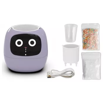 PLANTSIO IVY Viedais iekštelpu dārzs, purpura, 6-podu hidroponiskā sistēma ar 23W pilna spektra LED, 1,5L rezervuāru, automātisko apgaismojumu, skārienpaneli