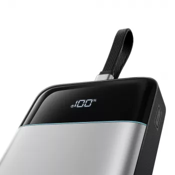 CUKTECH LPB252N 25000mAh 120W Power Bank ar iebūvētu USB-C kabeli, pelēks