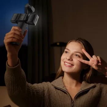 ULANZI LM06 Divu magnētisku LED aizpildījuma gaismu komplekts DJI Osmo Pocket 3/4, 2500K-9000K, CRI≥95, 800mAh