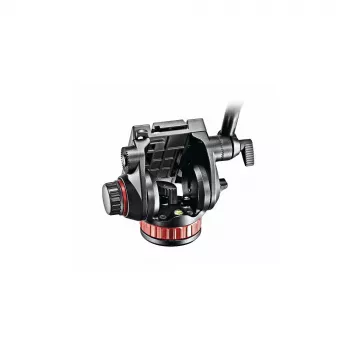 Manfrotto MVH502AH šķidruma video galva ar plakanu pamatni, 4kg kravnesība, 75mm pamatne, melna