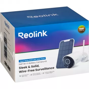 Reolink Argus Eco B320 5MP bezvadu drošības kamera ar saules paneli