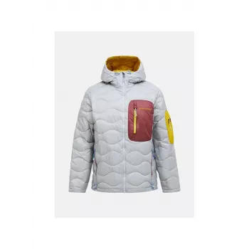 PEAK PERFORMANCE Vīriešu Helium Utility Down Hood Jaka Grey Melange XL
