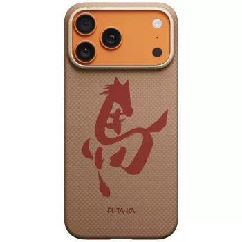 PITAKA Edge Case Ink Horse Painting iPhone 17 Pro - Gold Jade
