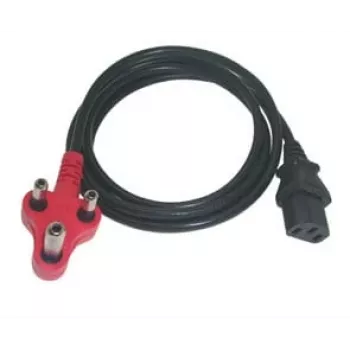 PWR īpašs viengalvas tējkannas kabelis 1,8 m - Schuko uz IEC C13 strāvas vads, melns, 3x0,75 mm², H05VV-F, 10A/250V