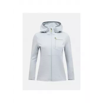 PEAK PERFORMANCE W Trail Polartec Power Grid rāvējslēdzēja kapuce sievietēm, pelēka, L