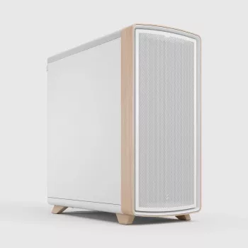 Fractal Design Summit Chalk White Solid TV statīvs ar ozola akcentiem