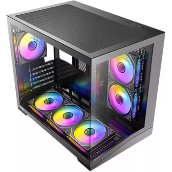 Antec CX M3 ARGB B Mini-Tower datora korpuss, rūdīts stikls, 3x 120 mm ARGB ventilatori, microATX