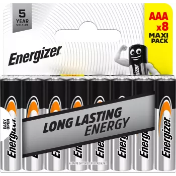 Energizer Everyday AAA/LR03 sārmu baterijas, 8 gab. iepakojums (DHP8)