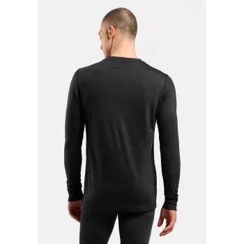 Odlo Merino 200 BL Top Crew Neck LS vīriešu apakškrekls - melns