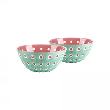 Guzzini Le Murrine 2 bļodu komplekts 12 cm Matcha Green/White/Mauve