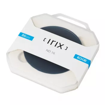 Irix Edge ND16 neitrālā blīvuma filtrs 86mm - 4 soļu gaismas samazinājums, daudzslāņu optiskais stikls, plāns alumīnija rāmis