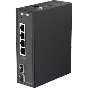 D-Link DIS-210G-06 Industrial Smart Managed Switch ar 4 Gigabit Ethernet portiem un 2 SFP slotiem