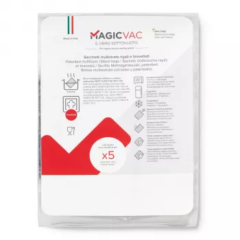 MagicVac 50 vakuuma iepakošanas maisiņi 40x50 cm – reljefi, bez BPA, droši vārīšanai un sous vide