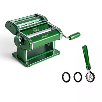 Marcato Atlas+ ar Pastawheel zaļa manuāla makaronu mašīna