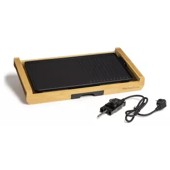 Melchioni Bamboo Grill elektriskais galda grils 1800 W brūns 37x27 cm nelīpoša noņemama plāksne
