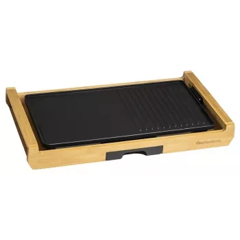 Melchioni Bamboo Grill elektriskais galda grils 1800 W brūns 37x27 cm nelīpoša noņemama plāksne