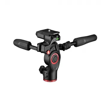 Manfrotto MH01HY-3W 3-virzienu hibrīda tripoda galva, tehnopolimērs, 6kg kravnesība, Arca-Swiss ātrā atbrīvošana, melna