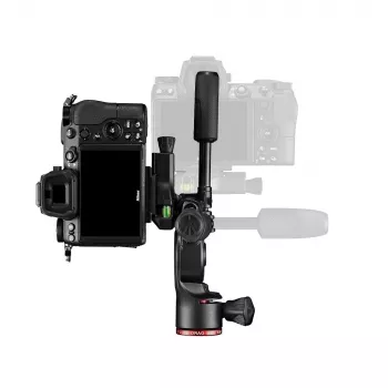 Manfrotto MH01HY-3W 3-virzienu hibrīda tripoda galva, tehnopolimērs, 6kg kravnesība, Arca-Swiss ātrā atbrīvošana, melna