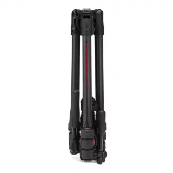 Manfrotto MKBFRTC4GTFB-3W Befree GT oglekļa šķiedras ceļojumu statīvs ar 3-virzienu šķidruma galvu, vērpjamiem fiksatoriem, 10kg slodzi, 164cm maksimālo augstumu, melns