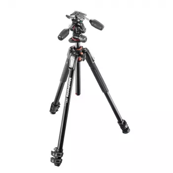 Manfrotto MK190XPRO3-3W alumīnija statīvs ar 3 asu panoramēšanas/slīpuma galvu