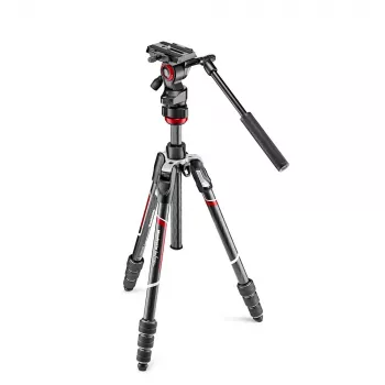 Manfrotto MVKBFRTC-LIVE oglekļa šķiedras video statīva komplekts ar Befree Live šķidruma galvu