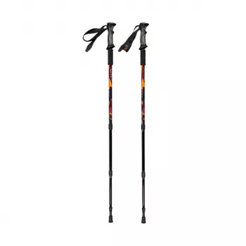 CMP Bern pārgājienu nūjas 3 sekciju alumīnija 7075 melnas/oranžas 65-135 cm