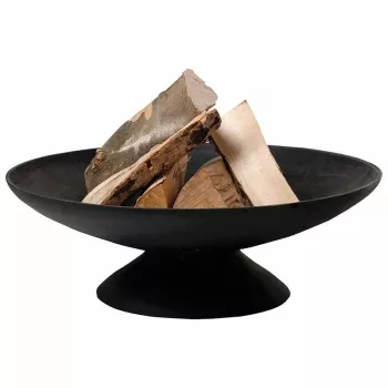 Fire Bowl L čuguna āra ugunskura bļoda, 60 cm apaļa, koksnes un ogļu dedzināšanai, melna