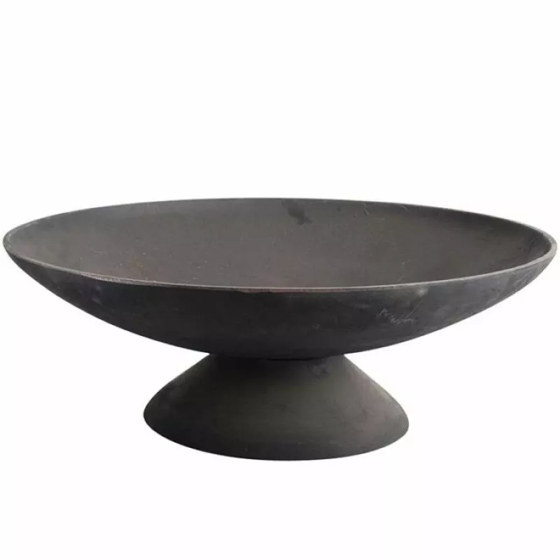 Fire Bowl L čuguna āra ugunskura bļoda, 60 cm apaļa, koksnes un ogļu dedzināšanai, melna