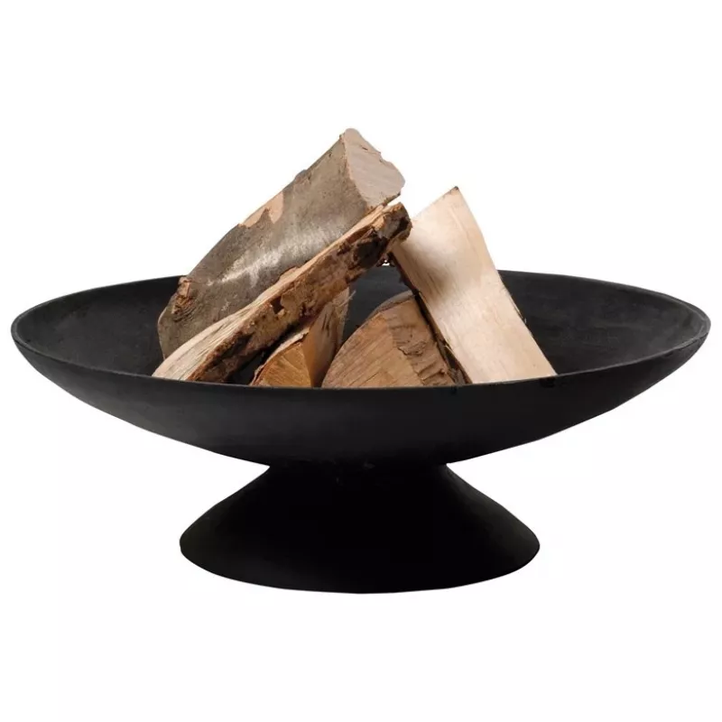 Fire Bowl L čuguna āra ugunskura bļoda, 60 cm apaļa, koksnes un ogļu dedzināšanai, melna