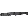 DSIT DS-1904 19 inch 1U statīva kabeļu pārvaldības panelis ar 5 metāla āķiem, melns