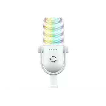 RAZER Seiren V3 Chroma 32 bitu DSP USB kondensatora mikrofons ar RGB apgaismojumu - balts