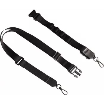 OtterBox 2-in-1 Crossbody Strap ar Lanyard stiprinājumu - Melns