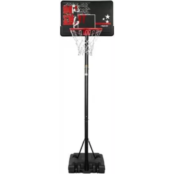 BASKETBALL STAND HOT SHOT - Pārnēsājams basketbola grozs, regulējams augstums 165-220 cm, 75x50 cm polikarbonāta aizmugures dēlis, tērauda gredzens, uzpildāma pamatne, āra
