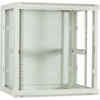 DSIT DS6412W 12U sienas servera skapis ar stikla durvīm, 600x450x634 mm, balts