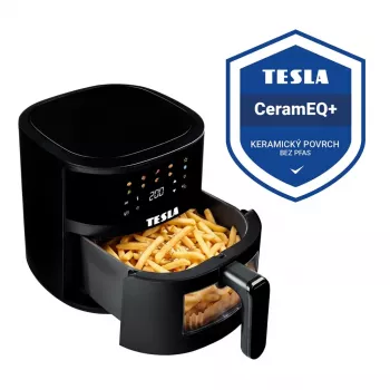 TESLA AirCook Q45 Pro AIRCKQ45PROBLK karstā gaisa friteris ar keramisko pārklājumu