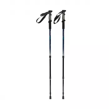 CMP Bern pārgājienu nūjas, 3 sekciju alumīnija 7075, melna/zila, 65-135 cm