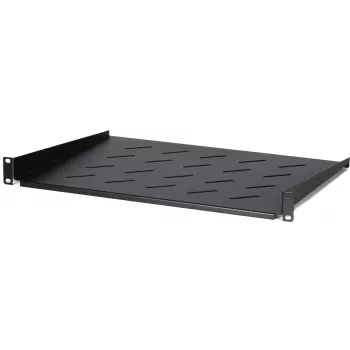 DS-IT 1U fiksēts plaukts 450mm dziļiem sienas skapjiem, 350mm dziļums, melns