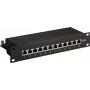 DSIT DS-10Patch6a-12STP 10 collu 12 portu STP CAT 6a sadales panelis