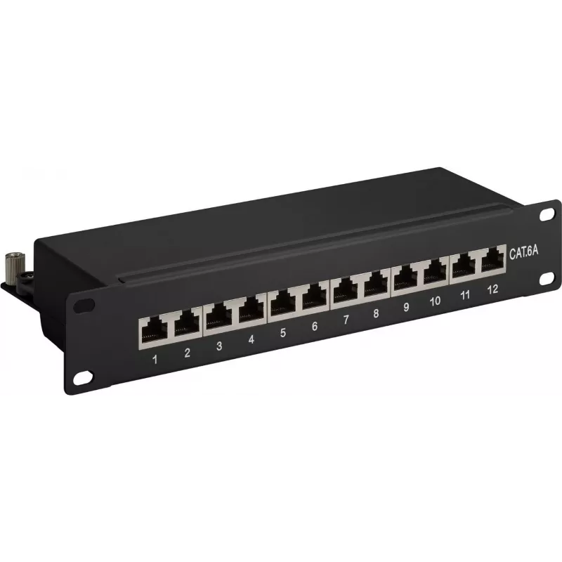 DSIT DS-10Patch6a-12STP 10 collu 12 portu STP CAT 6a sadales panelis