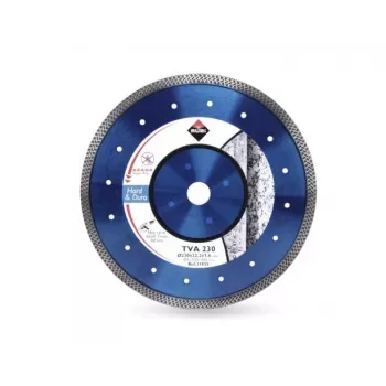 RUBI DIAMOND BLADE TVA 115 SUPERPRO - 115 mm nepārtrauktas loka dimanta disks porcelānam, keramikai, granītam, marmoram, slapjai/sausai griešanai