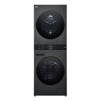 LG ELECTRONICS WashTower WT1210BBF (WiFi) 12kg/10kg veļas mazgājamās un žāvējamās mašīnas kombinācija ar AI DD™, Steam+ un ezDispense™ - Black Steel