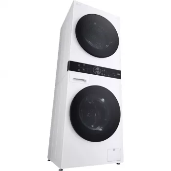 LG WashTower WT1210WWF ar Wi-Fi 12kg veļas mazgājamā un žāvējamā mašīna ar siltumsūkni, balta