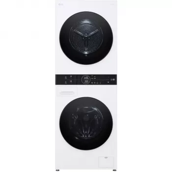 LG WashTower WT1210WWF ar Wi-Fi 12kg veļas mazgājamā un žāvējamā mašīna ar siltumsūkni, balta