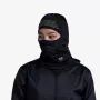 BUFF DryFlx Pro Balaklava - Melna, bezšuvju 4 virzienu stiepšanās, termiskā, atstarojošā