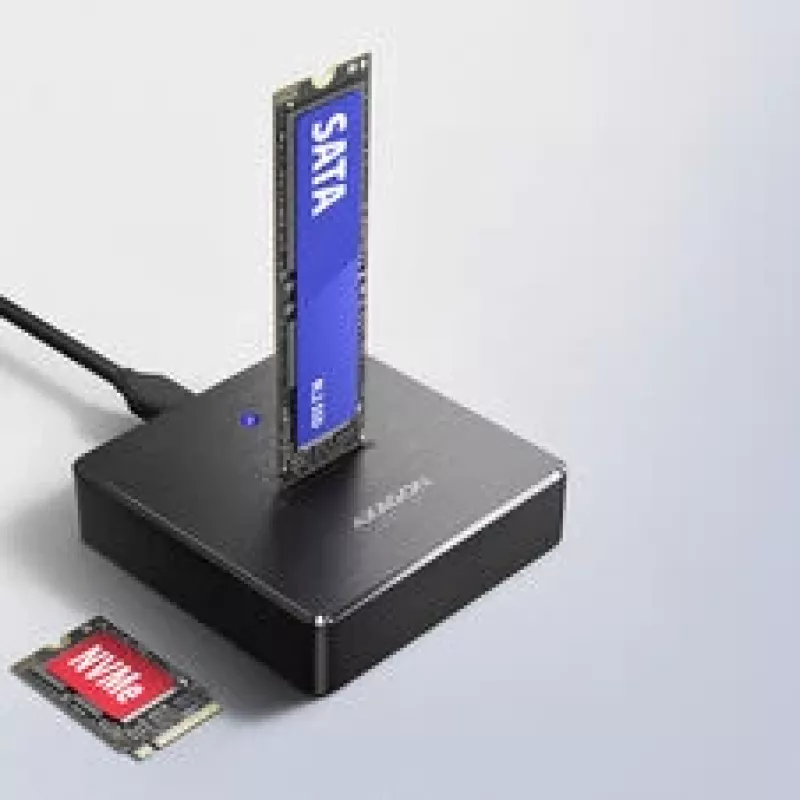 AXAGON ADSA-M2C11 USB-C 10Gbps dokstacija vienam M.2 NVMe vai SATA SSD