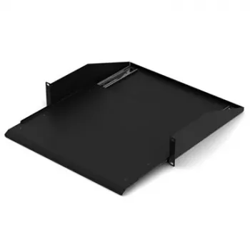 DSIT DS-FHSlide 19 inch bīdāmais plaukts 600mm dziļiem sienas stiprinājuma statīviem, 25kg slodze, melns