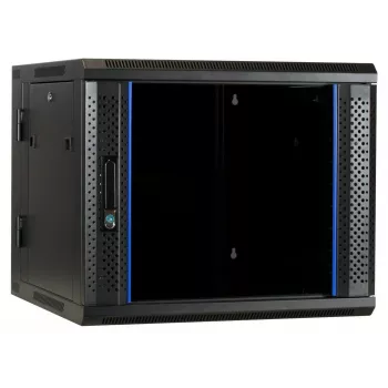 DSIT DS6609-DOUBLE abpusēji lietojams pie sienas montējams serveru skapis ar stikla durvīm, 600 mm plats