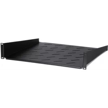 DSIT DS-FH2U450 2U fiksēts plaukts 600mm dziļiem sienas skapjiem, 450mm dziļums, melns
