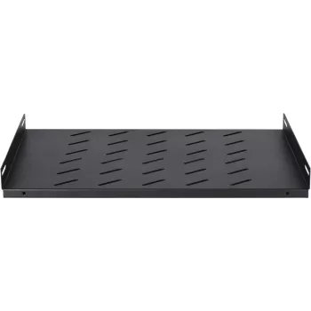 DSIT DS-FH60Wand 1U fiksēts plaukts 600 mm dziļiem sienas skapjiem, 25 kg slodze, melns